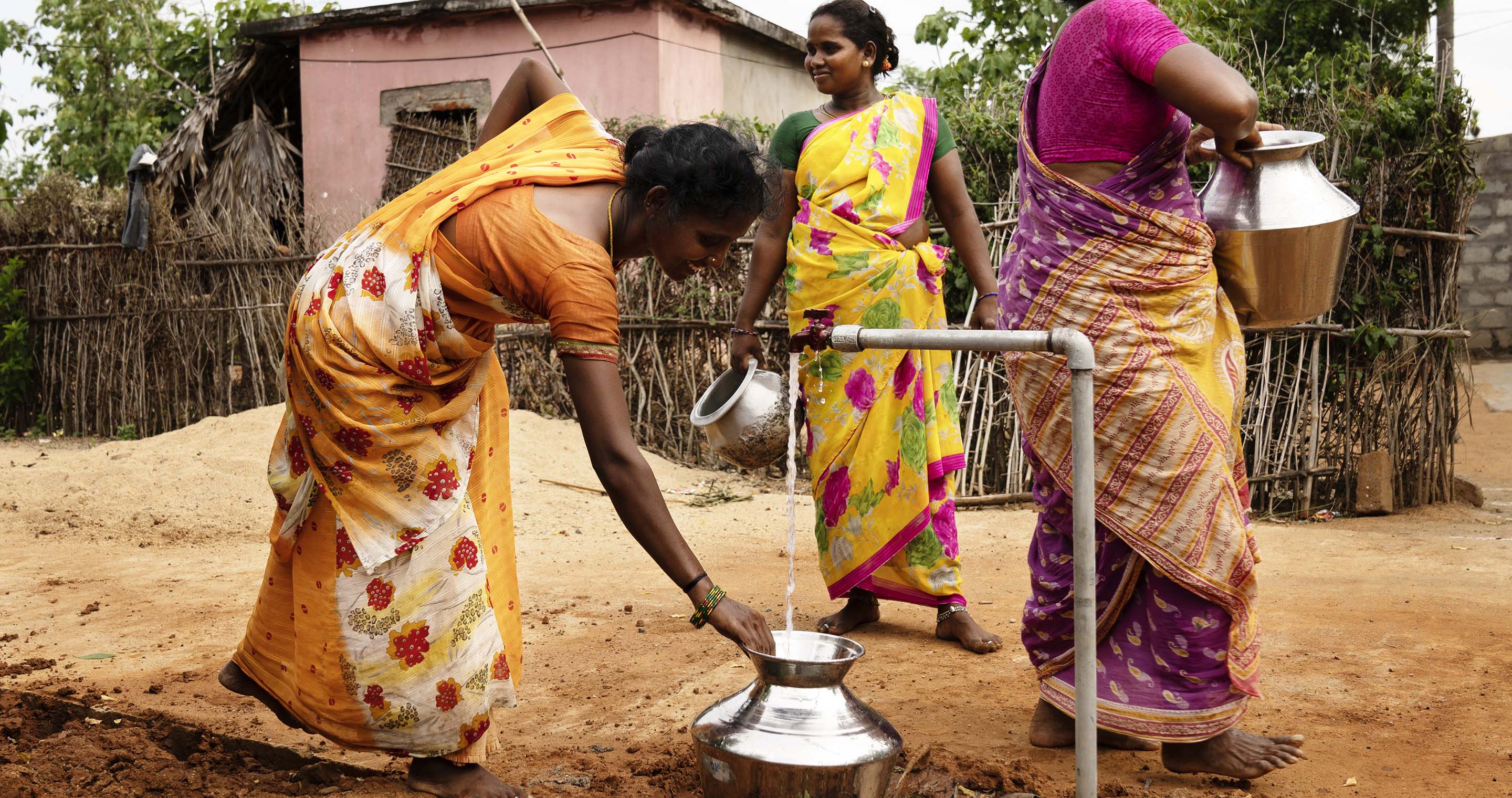 Women collecting water