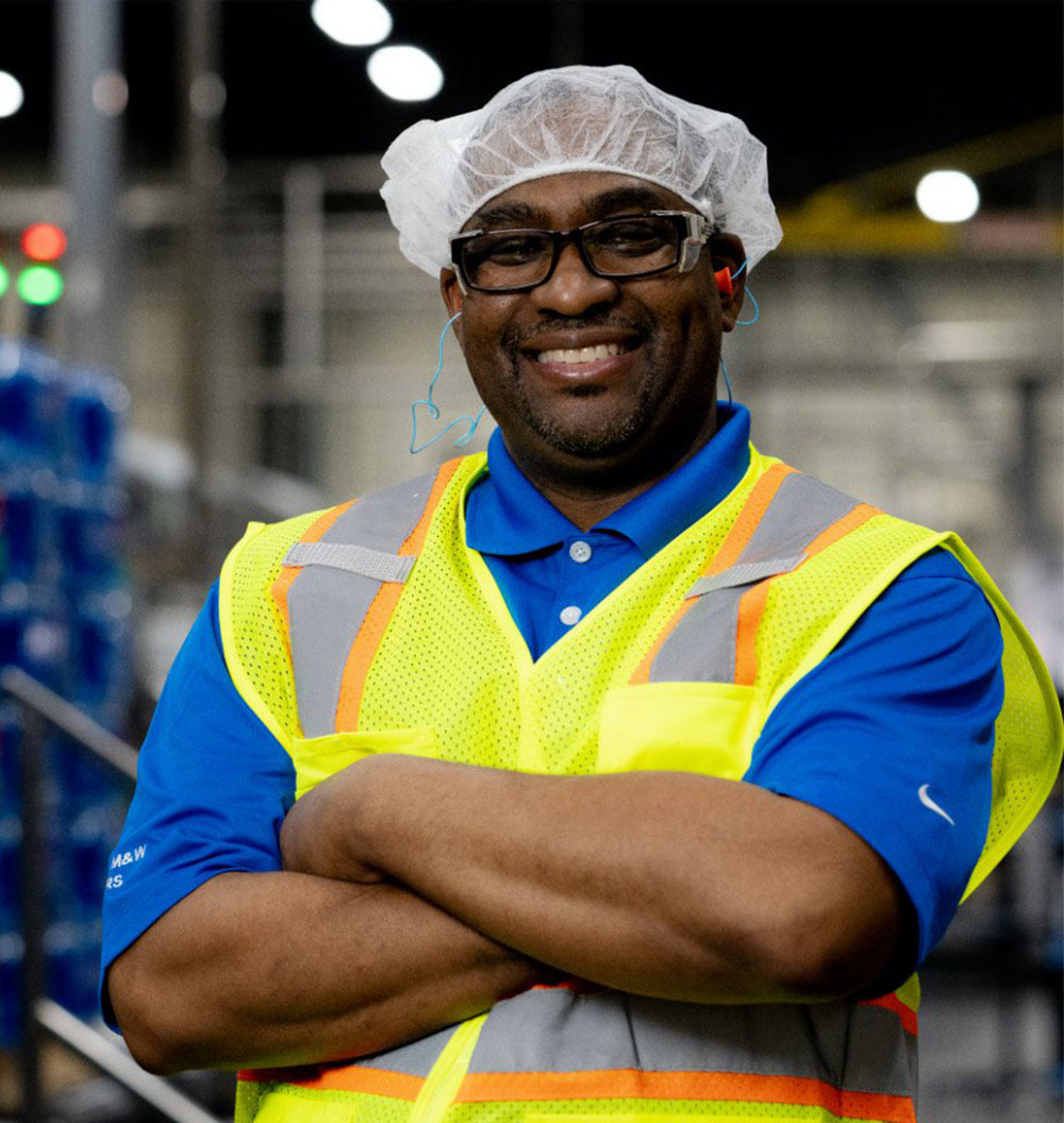 PepsiCo plant worker smiling