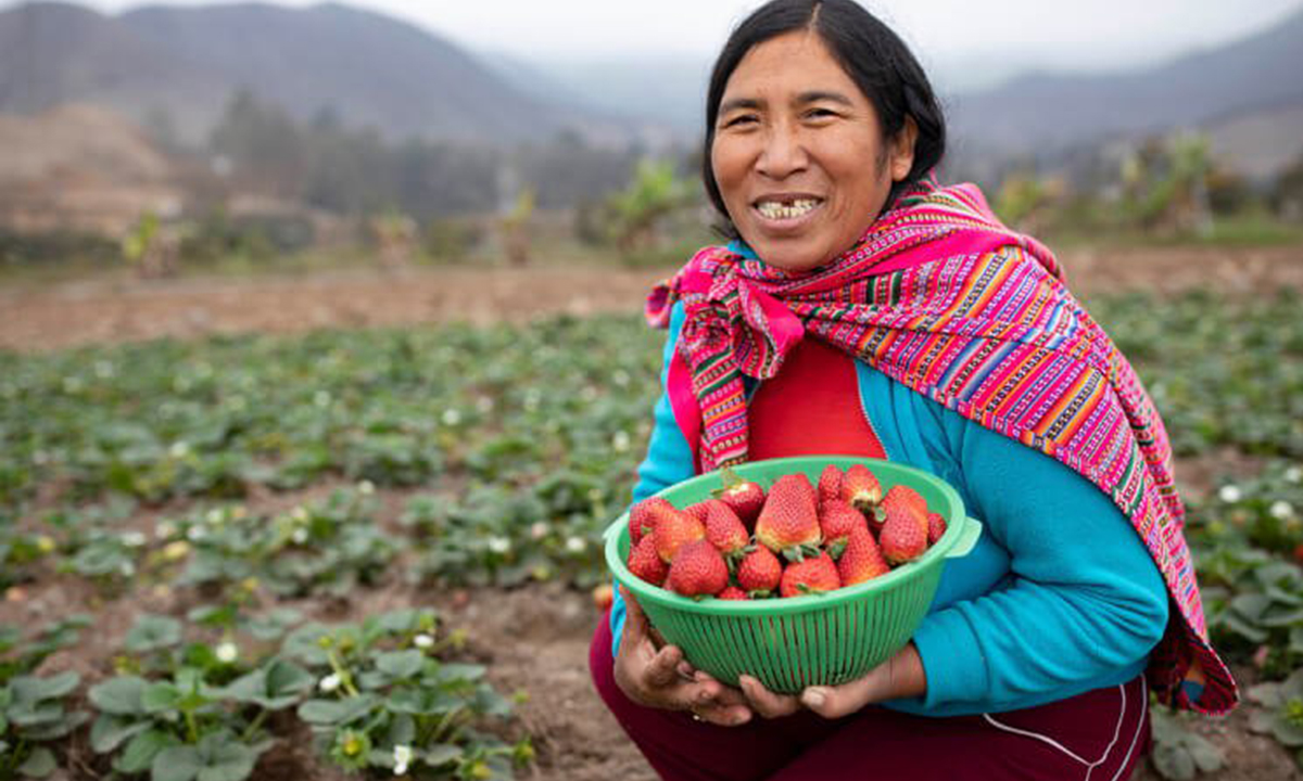 Woman smiling