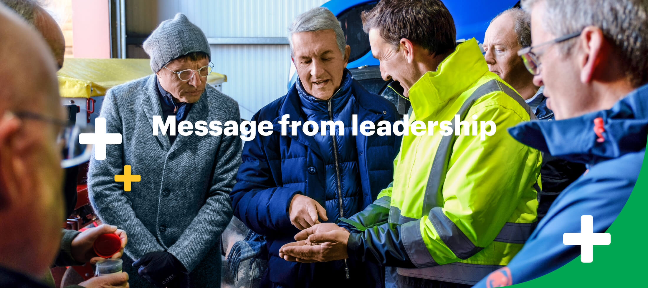 Ramon Laguarta, Chairman of the Board of Directors and Chief Executive Officer of PepsiCo, discusses regenerative farming practices with UK potato farmer, Gavin Janaway, on a recent trip to the UK.