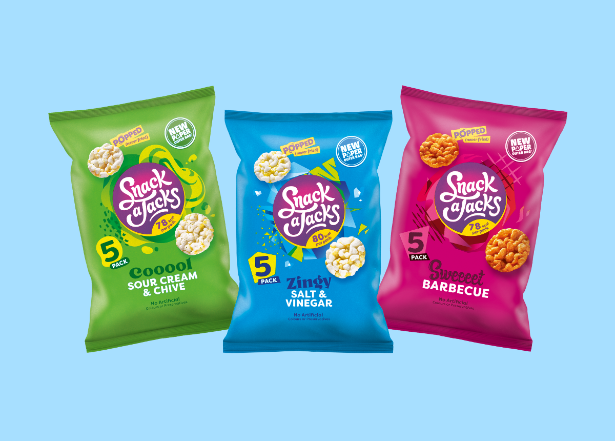 Snacks a Jacks roll out paper multipack bags